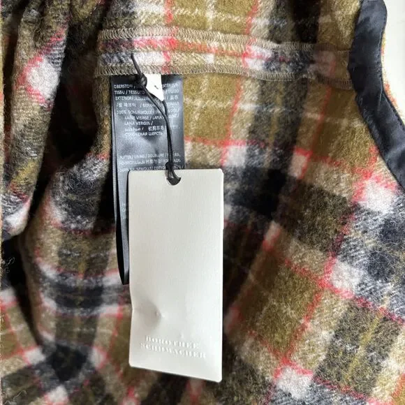 Dorothee Schumacher Leather Wool Plaid Jacket - Picture 4 of 7